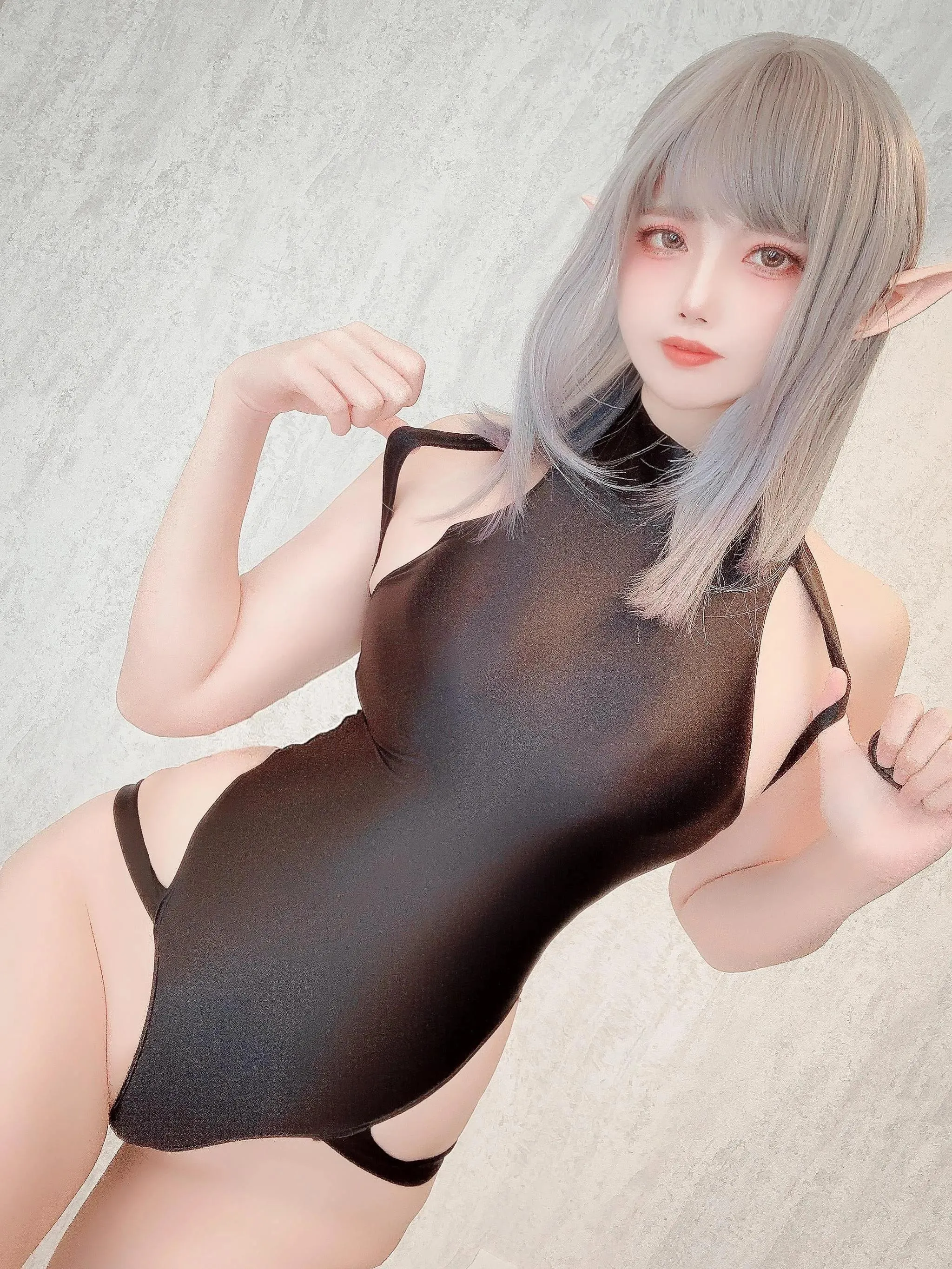 Uriうり – NO.015 Fantia2022-06月会员订阅合集-2022-06-01 黒水着エルフ23sheets [23P]插图